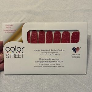 Color Street Glittery Dark Pink Nail Strips